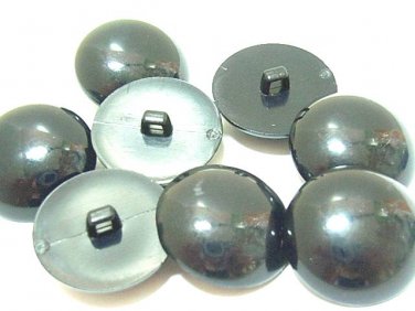 10pcs Big Black Round Overcoat 1.9cm Button DIY60