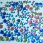 120 pcs Plastic Diamond Cut Colors Beads Stick on Cards Paper Art DIY245