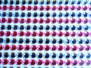 336 pcs For Paper Craft 5mm Clear & Pink Sticky Plastic Crystal Beads DIY219