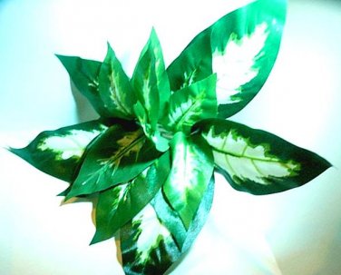 HL Artificial Plastic Flowers Green Leaf Plant Home Decoration