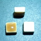 80 pcs DIY Brown Color 9mm Square Ceramic Beads Tiles