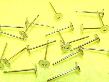 20pcs Nickel Free Silver Tone Earring Studs DIY111