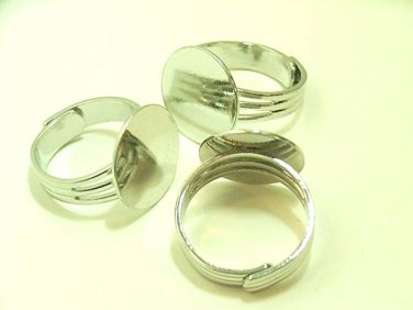 4 pieces Nickel Free Silver Tone Quality 19mm Rings  DIY166