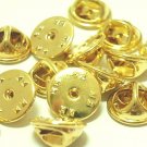 10 pcs Gold Tone Pin Brooch Back Fixer DIY65