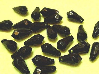 100 pcs Black 15mm Water Drops Plastic Beads DIY64