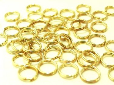 150 pcs Nickel Free Gold Tone 6mm Double Jump Rings DIY168