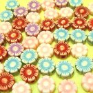 50pcs Assort Color Flowers Quality Plastic Bead DIY74