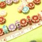 50pcs Assort Color Flowers Quality Plastic Bead DIY74