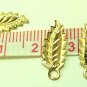 40pcs 16mm Gold Tone Leaves Alloy Pendant DIY163
