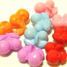10 pcs Assort Color Cherry Plastic Beads Button DIY77