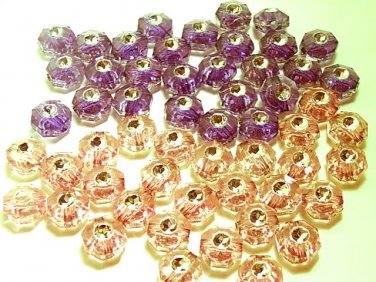 100 pcs Purple & Pink Arcylic Plastic Beads DIY117