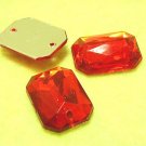 18 pcs Red Diamond Cut 1.8cm Arcylic Bead DIY52