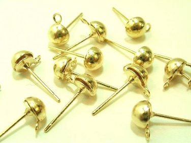 20 pcs Nickel Free Gold Tone Earring Studs DIY172