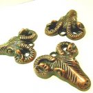 6 pcs Bronze Tone Plated Bull Plastic 4cm Beads DIY155