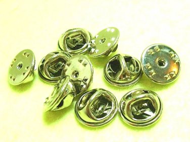 10 pcs Silver Tone Pin Brooch Back Fixer DIY123