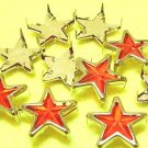 18 pcs  Red Arcylic Star Bead Pin for Bracelet Bag DIY96