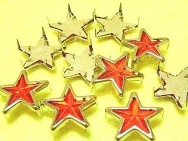 18 pcs  Red Arcylic Star Bead Pin for Bracelet Bag DIY96