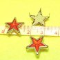 18 pcs  Red Arcylic Star Bead Pin for Bracelet Bag DIY96