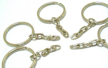 10 pcs Silver Tone Key Ring Keyring Keychain DIY46