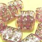 100 pcs I love U Fancy Purple Silver Paint Beads DIY32