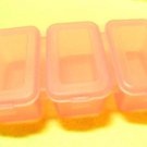 HL Mini Plastic Earring Ring Drug Triple Pack Box Case