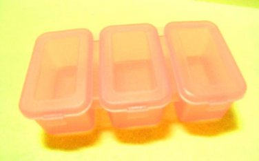 HL Mini Plastic Earring Ring Drug Triple Pack Box Case