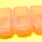 HL Mini Plastic Earring Ring Drug Triple Pack Box Case
