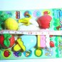 HC Fruits and Cake Erasers Set Collection