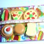 HC Pizza Cake Bread Hot Dog Hamburger Erasers Set Collection