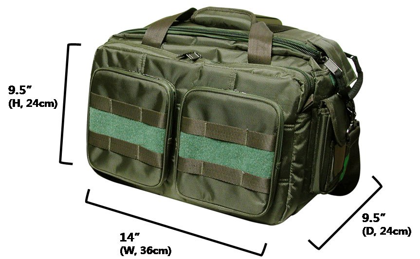 14" 1300cu. in. NexPak Tactical Padded Range Bag SRB101 ODGN GREEN