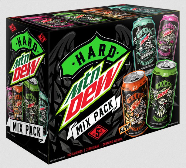 Hard Mtn Dew Mix Pack 4 Flavor Variety Pack 12 oz cans