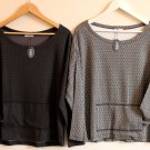 Black&White Shirt\ One Size Shirt\ Women Blouse\ Long Sleeves Top \Loose Shirt