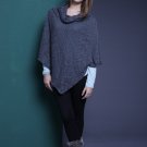 Women Cape Coat \ Women Poncho \Olive Green&Black Cape Coat \ One size Poncho