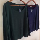Women Sweatshirt \ Navy Blue Sweatshirt \One Size Sweatshirt \ Loose Shirt \Round Neckline Shirt