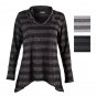Striped Knit Turtleneck \Long Sleeve Blouse \ Cowl Neck Blouse\Long sleeve shirt \ Long sleeve top