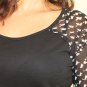 Women's Blouse\Black shirt \ Black raglan sleeve blouse \Raglan sleeve shirt \ Raglan sleeve top