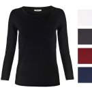 Black Basic Shir \Long Sleeve Shirt\Round-Neckline Basic Shirt\Long Sleeve Blouse\Basic Shirt