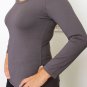 Black Basic Shir \Long Sleeve Shirt\Round-Neckline Basic Shirt\Long Sleeve Blouse\Basic Shirt