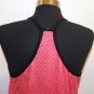 Fuchsia pink tank top/ black dots singlet / Boxer tank top with black dots /one size tank top