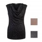 Sleeveless Blouse\Drape Shirt\Drape Blouse\Cowl Top\Cowl Shirt\Black Tank top