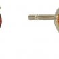 14k Yellow Gold Heart-Shaped Garnet Stud Earrings