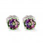 2 CT Mystic Topaz Stud Earrings 14k Gold
