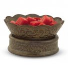 Ceramic Candle Dish and Warmer - Rustic Brown