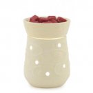 Ceramic Illumination Tart Warmer - Cream Emboss Round