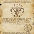 Unique Printing Enochian Grimoire Sigillum  Archangel Zahiel