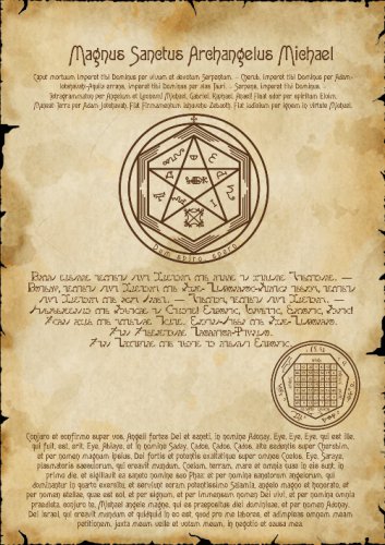 Unique Printing Enochian Grimoire Sigillum Archangel Michael