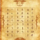 Alphabet of Hermes parchment poster wicca pagan print art witch magick runes