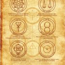 Sigils for Money Scroll Geniuses Kabbalah poster wicca pagan print art witch magick runes
