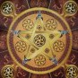 Magic tablecloth Wicca Earth Star - Magic Power of the Earth Small size 16x16