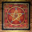 Wicca magic tablecloth Firestar - The Magic Power of Fire Medium  size 24x24
